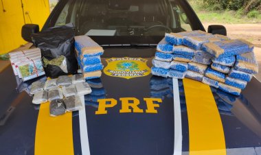 PRF apreende drogas e cigarros contrabandeados durante fiscalização em Água Clara (MS)