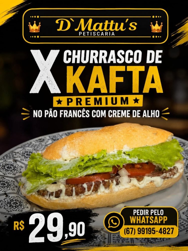 D'Mattu's Petiscaria lança churrasco de kafta premium e amplia opções no cardápio