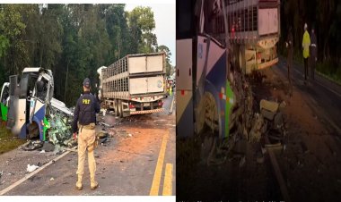 BRASIL: Acidente entre micro-ônibus e carreta deixa 23 mortos nesta quarta-feira