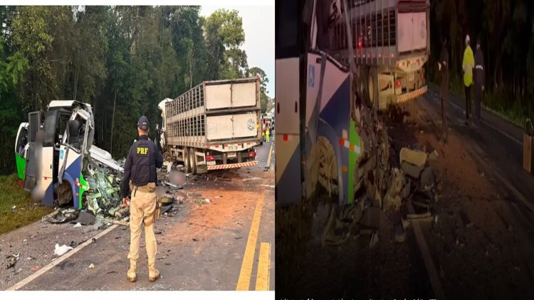 BRASIL: Acidente entre micro-ônibus e carreta deixa 23 mortos nesta quarta-feira