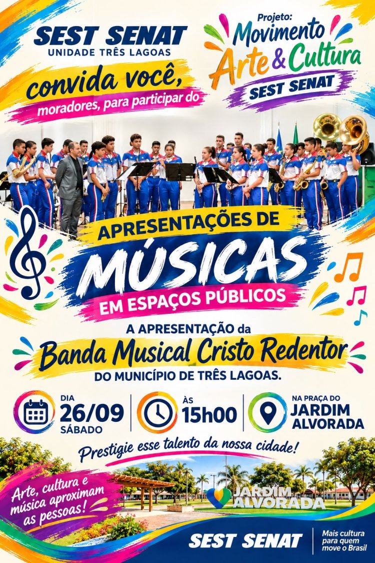 SESI SENAT promove projeto Movimento Arte & Cultura em Três Lagoas