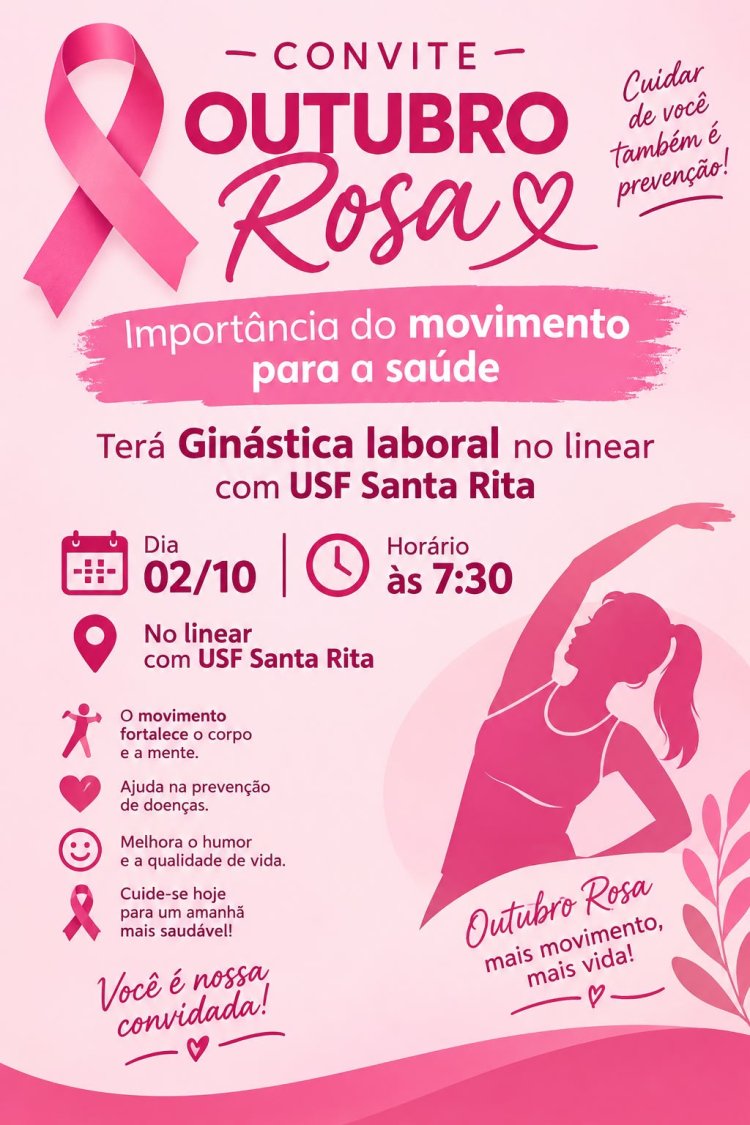 USF Santa Rita promove atividade especial em alusão ao Outubro Rosa em Três Lagoas